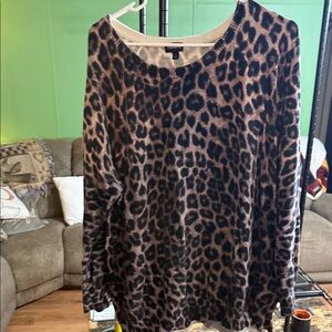 Torrid Beige and Black Patterned Sweater